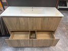 FLORAN-1 1500MM Plywood Fluted Floor Standing Vanity - Light Oak