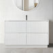 FLORAN-1 1500MM Plywood Fluted Floor Standing Vanity - Matte White