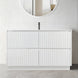 FLORAN-1 1500MM Plywood Fluted Floor Standing Vanity - Matte White - NZHomeware