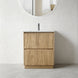 IU - FLORAN 600MM light oak fluted floor standing bathroom vanity - NZHomeware