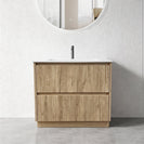 fluted bathroom vanity light oak - FLORAN 900MM Light OaK - NZHomeware