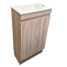 TAYLOR 450X250X850Mm Plywood Floor Standing Vanity - Light Oak With Ceramic Top - NZHomeware