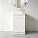TAYLOR 450X250X850Mm Plywood Floor Standing Vanity - White Gloss With Ceramic Top - NZHomeware