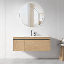BC13 1200X460X460MM PLYWOOD WALL HUNG VANITY - LIGHT OAK WITH CERAMIC TOP - NZHomeware