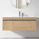 BC13 1200X460X460MM PLYWOOD WALL HUNG VANITY - LIGHT OAK WITH CERAMIC TOP - NZHomeware