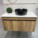 BC13 1200X460X460MM PLYWOOD WALL HUNG VANITY - LIGHT OAK WITH CERAMIC TOP - NZHomeware