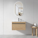 BC13 750X460X460MM PLYWOOD WALL HUNG VANITY - LIGHT OAK WITH CERAMIC TOP - NZHomeware