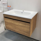BC13 750X460X460MM PLYWOOD WALL HUNG VANITY - LIGHT OAK WITH CERAMIC TOP - NZHomeware