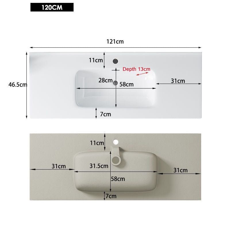 BC7 1200mm Plywood Floor Standing Vanity size guide 2