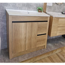 BC7 750mmx460mmx850mm Plywood Floor Standing Vanity with Ceramic Basin - NZHomeware