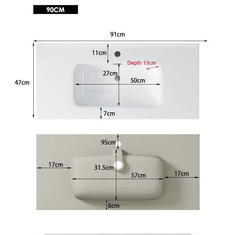 BC7 900mm Plywood Floor Standing Vanity size guide 2