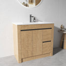 BC7 900mmx460mmx850mm Plywood Floor Standing Vanity with Ceramic Basin - NZHomeware