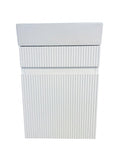 MAYA 420X220X505MM FLUTED PLYWOOD WALL HUNG VANITY - WHITE GLOSS WITH CERAMIC TOP - NZHomeware