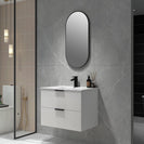 Billy 755mm Plywood Matt White Wall Hung Fluted Curve Vanity - NZHomeware