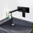 Black Bathtub/Basin Wall Mixer With Spout Wall Mounted Color Up Extend - NZHomeware