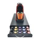 Black Coffee Pod Capsules Storage Rack 50 Pods Holder Organizer Drawer Dispenser - NZHomeware