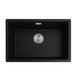 Black Granite Kitchen Sink 600x450mm Single Bowl, Top/Undermount, Scratch Resistant - NZHomeware