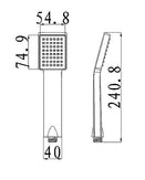 Black high pressure boosting Hand shower head Hand held Shower - NZHomeware