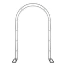 Black Metal Garden Arch | Outdoor Climbing Plant Trellis for Roses & Vines | Wedding Arch NZ - NZHomeware