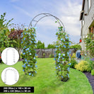 Black Metal Garden Arch | Outdoor Climbing Plant Trellis for Roses & Vines | Wedding Arch NZ - NZHomeware
