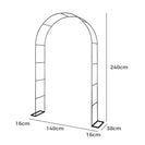 Black Metal Garden Arch | Outdoor Climbing Plant Trellis for Roses & Vines | Wedding Arch NZ - NZHomeware