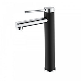 Black&Chrome Pin Lever Tall Basin Mixer Tap - NZHomeware