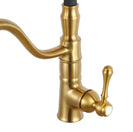 Brass Brushed Yellow Gold Kitchen/Laundry Sink Mixer Taps Swivel Kitchen Tapware - NZHomeware