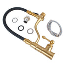 Brass Brushed Yellow Gold Kitchen/Laundry Sink Mixer Taps Swivel Kitchen Tapware - NZHomeware