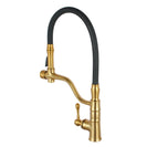 Brass Brushed Yellow Gold Kitchen/Laundry Sink Mixer Taps Swivel Kitchen Tapware - NZHomeware