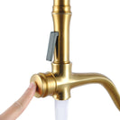 Brass Brushed Yellow Gold Kitchen/Laundry Sink Mixer Taps Swivel Kitchen Tapware - NZHomeware