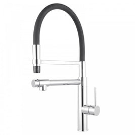 Brass Chrome Double Spout Kitchen/Laundry Sink Mixer Taps Swivel Kitchen Tapware - NZHomeware