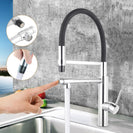 Brass Chrome Double Spout Kitchen/Laundry Sink Mixer Taps Swivel Kitchen Tapware - NZHomeware