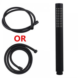 Brass Round Matt Black Hand Held Shower With Water Hose - NZHomeware