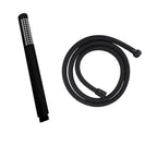 Brass Round Matt Black Hand Held Shower With Water Hose - NZHomeware