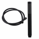 Brass Round Matt Black Hand Held Shower With Water Hose - NZHomeware