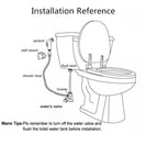 Brass Square Black Toilet Bidet Spray Diverter Wash Kit with 1.2m PVC Hose - NZHomeware