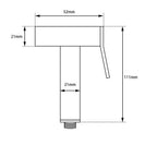 Brass Square Black Toilet Bidet Spray Kit with 1.2m PVC Hose - NZHomeware