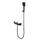 Brass Square Chrome Mixer Diverter with ABS Handheld Shower & Waterfall Spout Set - NZHomeware