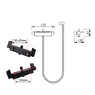 Brass Square Chrome Mixer Diverter with ABS Handheld Shower & Waterfall Spout Set - NZHomeware