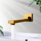 Brushed Yellow Gold Bath/Basin Swivel Wall Mounted Spouts Tapware Bathtub Faucet - NZHomeware