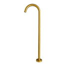 Brushed Yellow Gold Freestanding Bath Spout with Wall Mixer | Solid Brass Floor Mounted Tap Set NZ - NZHomeware