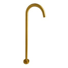 Brushed Yellow Gold Freestanding Bath Spout with Wall Mixer | Solid Brass Floor Mounted Tap Set NZ - NZHomeware