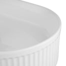 490*310*130mm Bathroom Oval Fluted Gloss White Above Counter Ceramic Wash Basin - NZHomeware