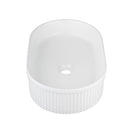 490*310*130mm Bathroom Oval Fluted Gloss White Above Counter Ceramic Wash Basin - NZHomeware