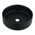 365mm Bathroom Above Counter Matt Black Ceramic Wash Basin - NZHomeware
