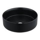 365mm Bathroom Above Counter Matt Black Ceramic Wash Basin - NZHomeware
