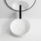 365*365*125mm Round Above Counter Basin | Gloss White Ceramic Wash Basin NZ
