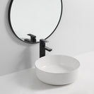 365*365*125mm Round Above Counter Basin | Gloss White Ceramic Wash Basin NZ