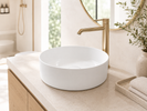 365*365*125mm Round Above Counter Basin | Gloss White Ceramic Wash Basin NZ