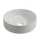 365*365*125mm Round Above Counter Basin | Gloss White Ceramic Wash Basin NZ